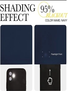 Solid Color Single Panel Curtain - Royal Blue - View 6