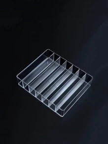 1pc PS Transparent Desktop Drawer Eyeshadow Palette Storage, Makeup Cosmetic Lipstick Eyeshadow Brush Foundation Storage Box - Clear - View 3