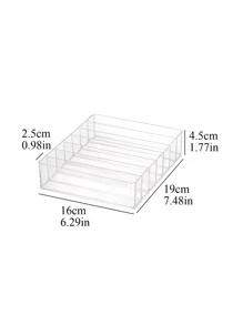 1pc PS Transparent Desktop Drawer Eyeshadow Palette Storage, Makeup Cosmetic Lipstick Eyeshadow Brush Foundation Storage Box - Clear - View 6