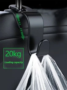 1入組汽車座椅背鉤 - 黑色 - 查看 3