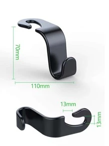 1入組汽車座椅背鉤 - 黑色 - 查看 6