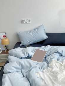 Set colcha sin relleno unicolor - Celeste - Ver 1