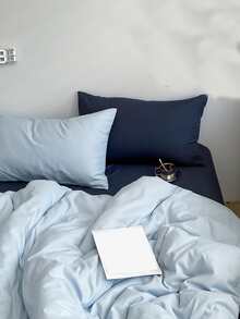 Set colcha sin relleno unicolor - Celeste - Ver 3