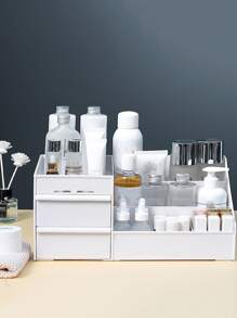 1 hộp đựng mỹ phẩm màu trơn - trắng - Xem 2