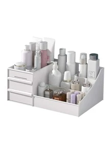 1 hộp đựng mỹ phẩm màu trơn - trắng - Xem 4