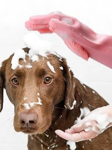 1pc Random Color Pet Bath Massage Glove For Dog And Cat For Shower - Multicolor - View 1