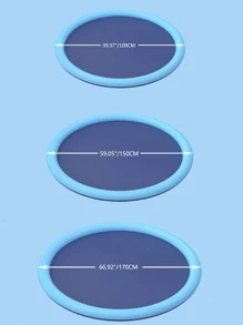 1pc Round Pet Bath Pool For Dog And Cat For Shower - Blue - View 4