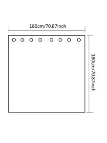 1 Stück Duschvorhang mit Katze & Hai Muster, - Aprikosenfarben - Übersicht 5