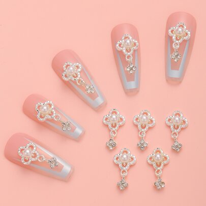 10個セット パール フラワー ネイルチャーム ネイルジェム ネイル用品