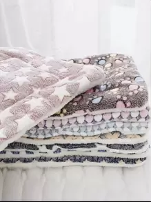 1pc Cartoon Graphic Random Pet Crate Mat For Dog And Cat For Living Puppy Keep Dog Bed Cat Bed Easy To Clean - Beige - View 2