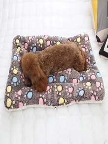 1pc Cartoon Graphic Random Pet Crate Mat For Dog And Cat For Living Puppy Keep Dog Bed Cat Bed Easy To Clean - Beige - View 6