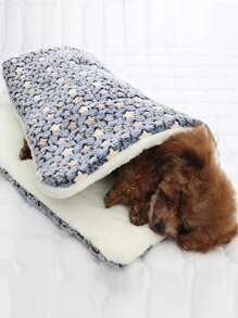 1pc Cartoon Graphic Random Pet Crate Mat For Dog And Cat For Living Puppy Keep Dog Bed Cat Bed Easy To Clean - Beige - View 8