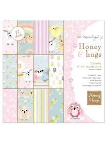 12 Chiếc Giấy Chất Liệu Hoa Văn Hỗn Hợp, Giấy Thủ Công Trang Trí Đa Năng Dễ Thương Cho Thủ Công DIY, Trang Trí - Nhiều màu - Xem 1