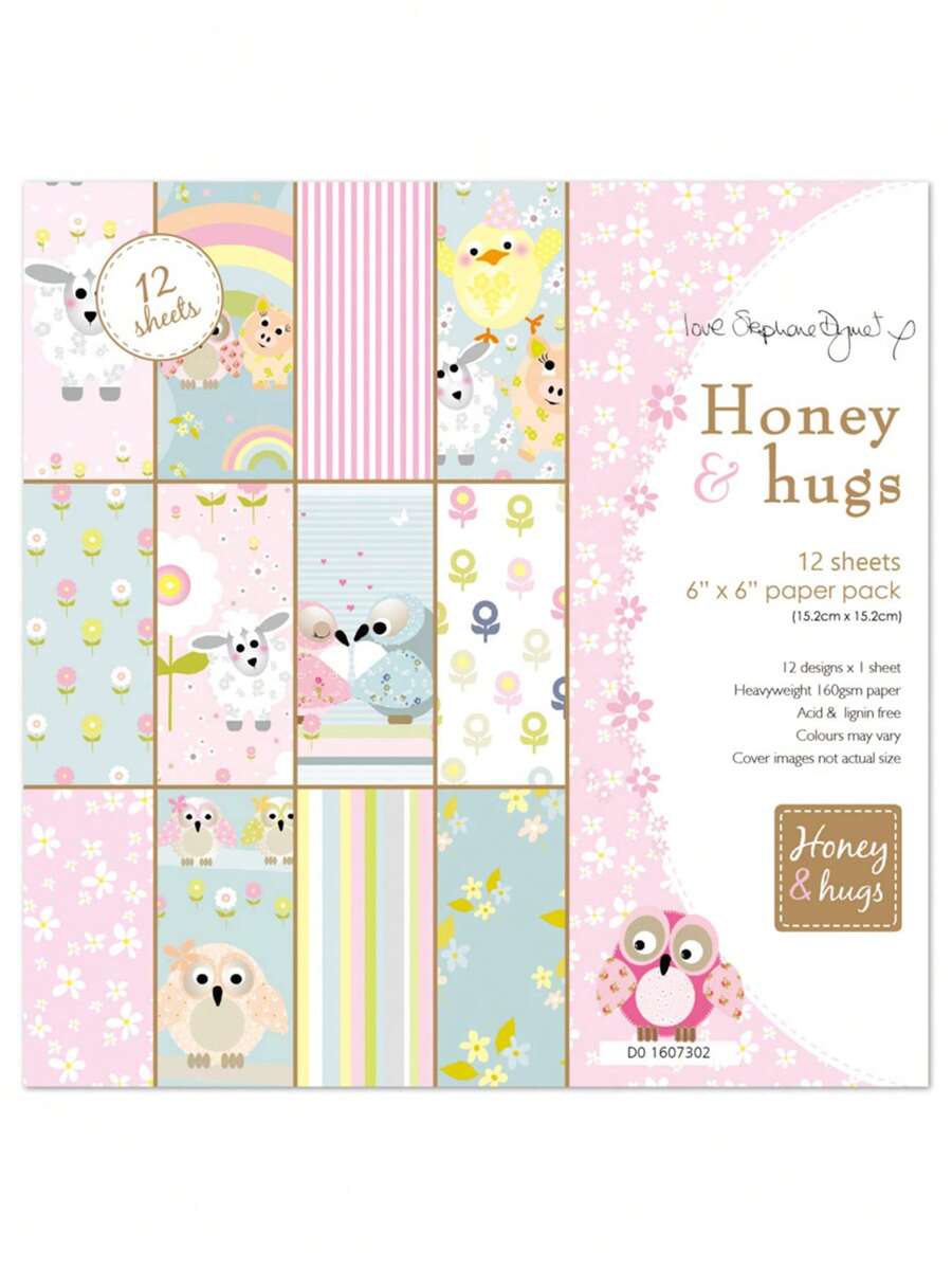 12 Chiếc Giấy Chất Liệu Hoa Văn Hỗn Hợp, Giấy Thủ Công Trang Trí Đa Năng Dễ Thương Cho Thủ Công DIY, Trang Trí - Nhiều màu - Xem 1