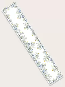 1入組花卉圖案長方桌布 - 彩色 - 查看 4