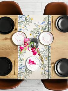 1入組花卉圖案長方桌布 - 彩色 - 查看 6