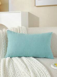 1 chiếc vỏ gối trang trí bằng vải nhung họa tiết bầu trời sao cho phòng khách và ghế sofa - Màu xanh lam - Xem 3