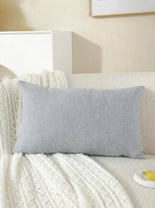 1 chiếc vỏ gối trang trí bằng vải nhung họa tiết bầu trời sao cho phòng khách và ghế sofa - Xám - Xem 3