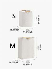 1入組可折疊洗衣籃 - 淺灰色 - 查看 2