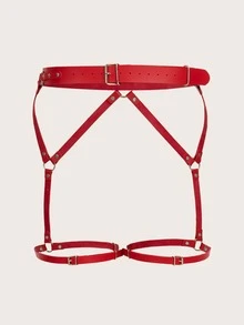 vinculado con aro arnés con liga - Rojo - Ver 2