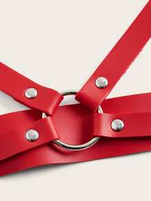 vinculado con aro arnés con liga - Rojo - Ver 3