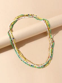 4入組串珠腳鏈 - 彩色 - 查看 3