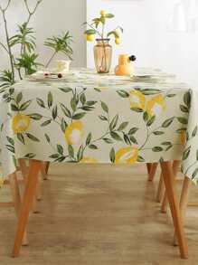 1入組PVC桌布北歐檸檬圖案家用防水長方形桌布 - 彩色 - 查看 2