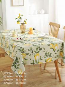 1入組PVC桌布北歐檸檬圖案家用防水長方形桌布 - 彩色 - 查看 3