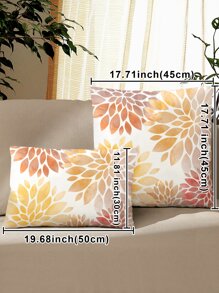 1pc Petal Print Cushion Cover Without Filler, Modern Throw Pillow Case, For Sofa, Living Room - Multicolor - View 6