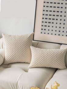 1 Đồng Bằng Trang Trí Vỏ Gối, Vải Búi Trang Trí Đệm Cho Phòng Khách, Trang Trí Nhà Cửa - Màu be - Xem 1