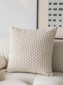 1 Đồng Bằng Trang Trí Vỏ Gối, Vải Búi Trang Trí Đệm Cho Phòng Khách, Trang Trí Nhà Cửa - Màu be - Xem 4