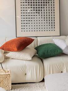 1 Đồng Bằng Trang Trí Vỏ Gối, Tối Giản Chất Liệu Vải Đệm Cho Phòng Khách, Trang Trí Nhà Cửa - Gỗ đỏ - Xem 4