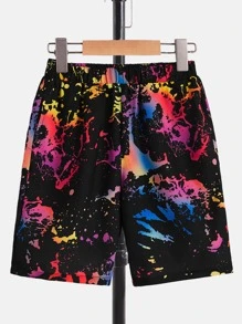 SHEIN Quần Short Trai Túi Đồ họa Giải trí - Nhiều màu - Xem 2