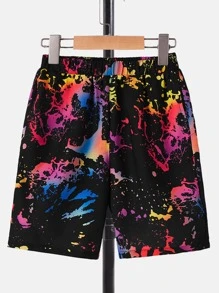 SHEIN Quần Short Trai Túi Đồ họa Giải trí - Nhiều màu - Xem 3