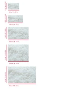 1入組白色毛茸茸極簡滌綸地毯 - 白色 - 查看 3