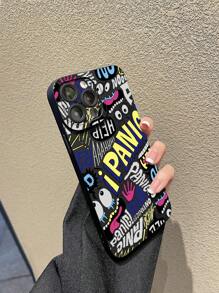 Letter Graphic Phone Case - Multicolor - View 2