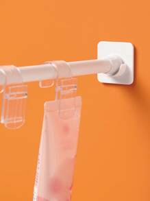 2pcs Curtain Rod Wall Mount Brackets Without Drilling, Multiple Sizes Available - White - View 6