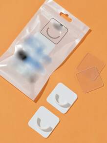 2pcs Curtain Rod Wall Mount Brackets Without Drilling, Multiple Sizes Available - White - View 8