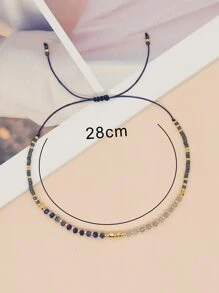 Bead Decor String Bracelet - Multicolor - View 4