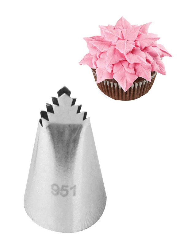 1pc Stainless Steel Piping Nozzle, Cream Leaf Piping Tip For Baking