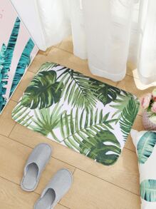 1pc Leaf Print Floor Mat ,Room Decor - Multicolor - View 5
