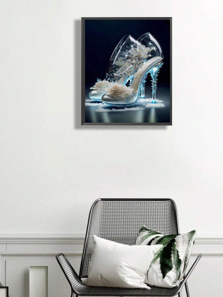 1set PMMA DIY Diamond Painting Without Frame, High Heel Shoes Pattern DIY Diamond Unframed Painting For Home Decor, Gift - Multicolor - View 3