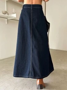 DAZY 斜插口袋牛仔裙