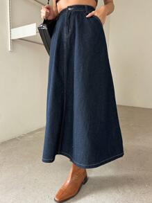 DAZY 斜插口袋牛仔裙