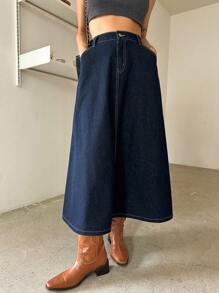 DAZY 斜插口袋牛仔裙