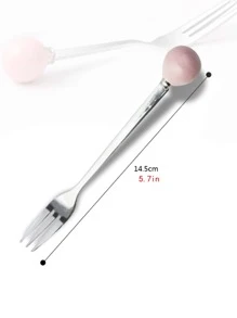 1入組不銹鋼叉 - 粉色 - 查看 5