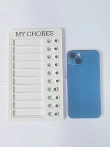 1pc Letter Graphic Plan Board - White - View 4