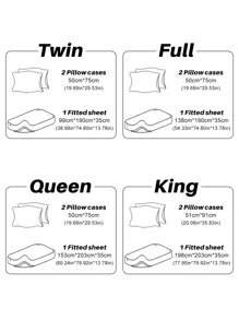 Solid Satin Fitted Sheet Set Without Filler - Grey - View 8