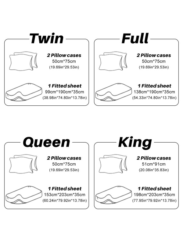 Solid Satin Fitted Sheet Set Without Filler SHEIN USA