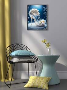 1set PMMA DIY Diamond Painting Without Frame, High Heel Shoes Pattern DIY Diamond Unframed Painting For Home Decor, Gift - Multicolor - View 1